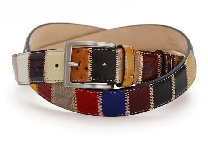 小物 Vintage Patchwork leather belt Vintage Patchwork leather belt
